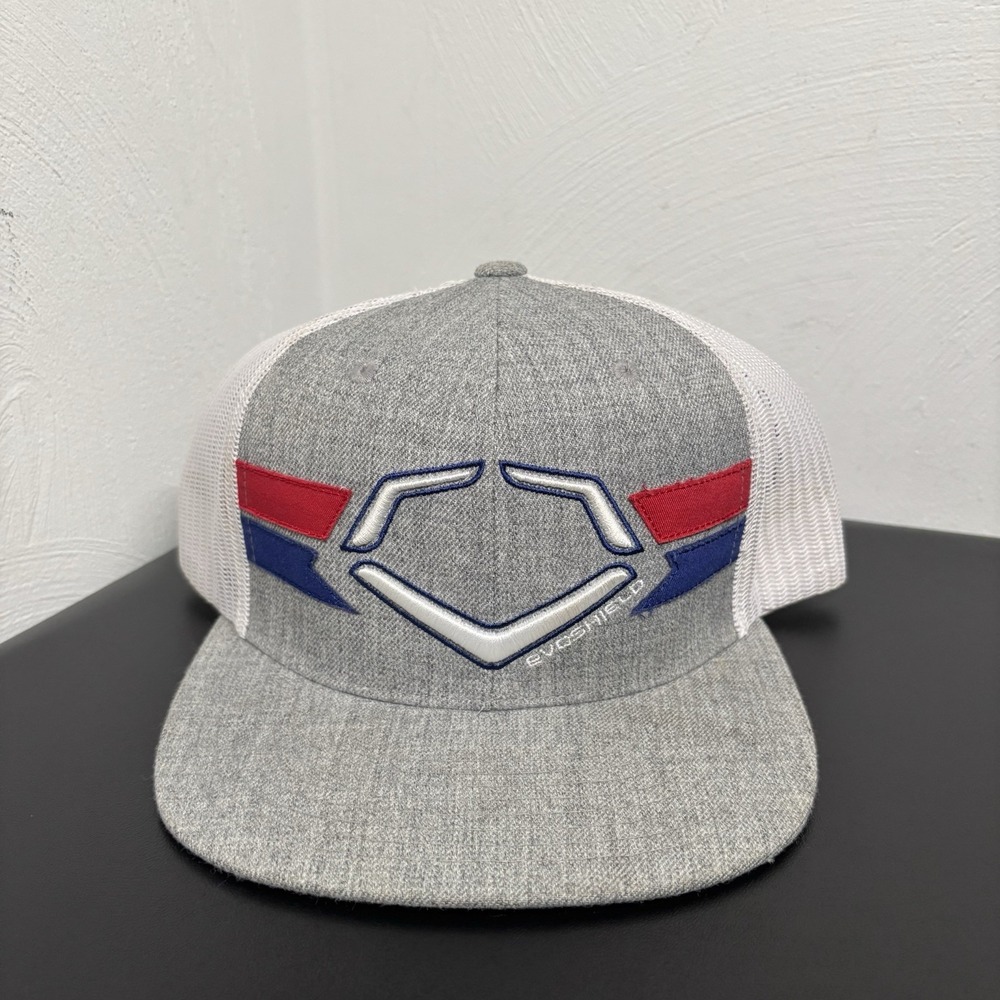 Evo Shield Snapback Trucker Hat Gray One Size Adjustable Mesh Back Unisex‎ Adult